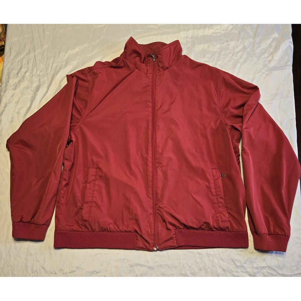Eddie Bauer Red Full Zip Long Sleeve Windbreaker Jacket Sz XL Mesh Lined Durable